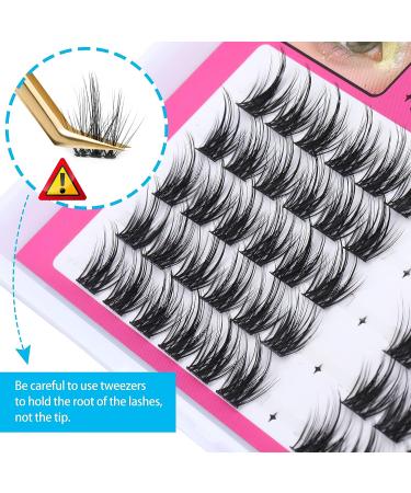 12mm C Curl Mink Individual Lashes - 60 Cluster Eyelash Extensions for Natural, Wispy Look | EYDEVRO - Buy Online on GoSupps.com