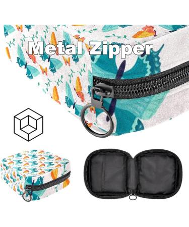 Stylish Women's Napkin Storage Bags | Retro Butterfly Patterns | Portable Menstrual Cup & Bandage Bags - Buy Online on GoSupps.com