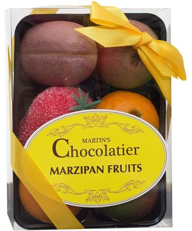 Martins Chocolatier Marzipan Fruit & Reindeer Socks | Secret Santa Gift | Handmade Fruit Shaped Candies