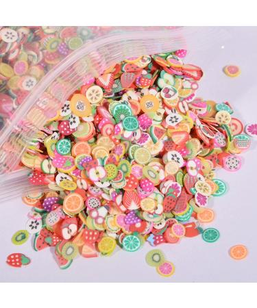 Basage 1000pcs/Bag Assorted Clay 3D Fruit Pattern Slices Nail Art Decoration by Cool Shiny Slicing Nail Decorations - Buy Online on GoSupps.com