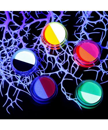 10 Color Water Activated UV Glow Neon Eyeliner Cake Paint for Costume Halloween Makeup - Buy Online on GoSupps.com