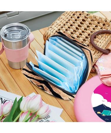 Animal Tiger Portable Sanitary Napkin Storage Bag - Zipper Pouch for Teen Girls & Women | International Shipping - Buy Online on GoSupps.com