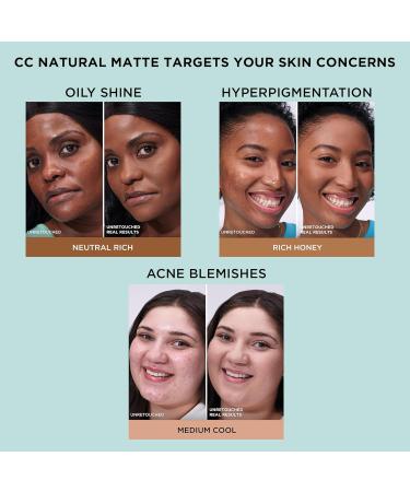 IT Cosmetics CC+ Cream Natural Matte - Poreless Full Coverage Foundation With SPF 40 16HR Shine Control Color-Corrector Skin-Balancing Serum Sweat-proof Noncomedogenic for Oily Skin - 1.08 fl oz 1.08 Fl Oz (Pack of 1)  - Buy Online on GoSupps.com