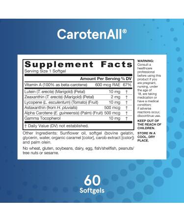 Jarrow Formulas CarotenALL Mixed Carotenoids Complex - 60 Softgels | Health & Wellness Supplement - Buy Online on GoSupps.com