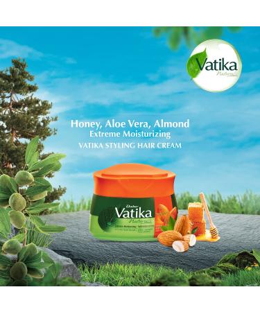 Dabur Vatika Naturals Hair Cream 210ml - Natural Moisturizing Hair Cream for All Hair Types - Scalp Hydrating Moisturizer with Almond Extracts - Buy Online on GoSupps.com