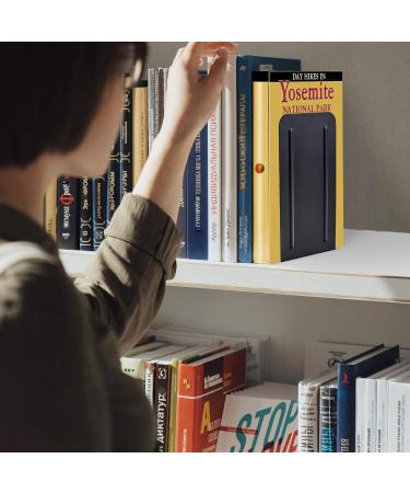 Acrimet Premium Metal Bookends - Non-Slip Heavy Duty Black | 1 Pair for Home & Office Organization - Buy Online on GoSupps.com