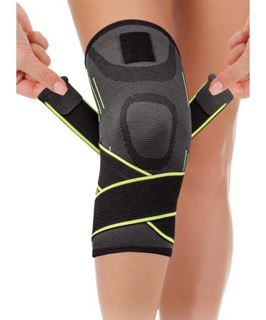 Adjustable Compression Knee Sleeve One Color Large
