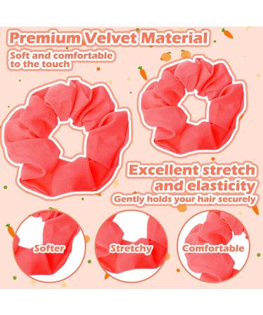 Buy Neon Hair Gum Scrunchies - 2-Piece Fluorescent Coral Silk Hair Ties for Women | Glitter Scrunchies & Scratch Ties - Buy Online on GoSupps.com
