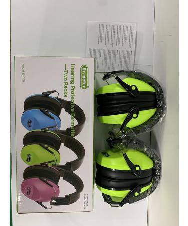 Dr.meter Children's Ear Defenders - SNR 27dB Protective Earmuffs (Green, Pack of 2) - Buy Online on GoSupps.com
