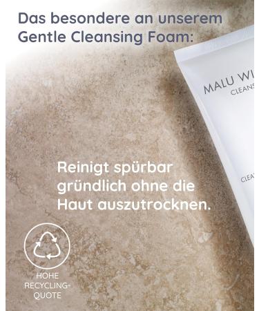 Malu Wilz Gentle Cleansing Foam 75ml | Premium Facial Cleanser & Makeup Remover | Mild & Effective Skincare Solution - Buy Online on GoSupps.com