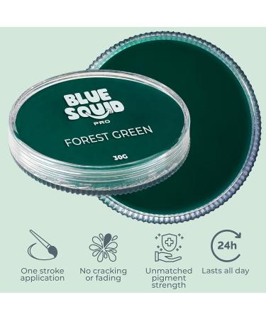 Blue Squid PRO Face Paint - Classic Forest Green (30gm) Water Activated Makeup for Halloween SFX | Professional Body Paint for Adults & Kids - Buy Online on GoSupps.com