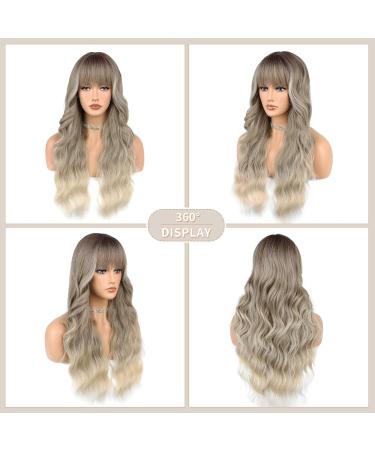 Faelbaty Long Curls Blonde Wig - Ombre Brown to Blonde for Women | Natural Curl Party & Cosplay Wig - Buy Online on GoSupps.com