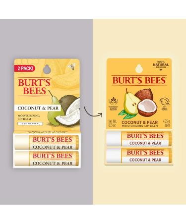 Burt's Bees Coconut and Pear Moisturizing Lip Balm 0.15 oz - Buy Online on GoSupps.com