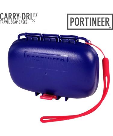 PORTINEER Carry-Dri EZ Travel Soap Case with Patented Vent Design - Two Pack Grey-Red - Buy Online on GoSupps.com