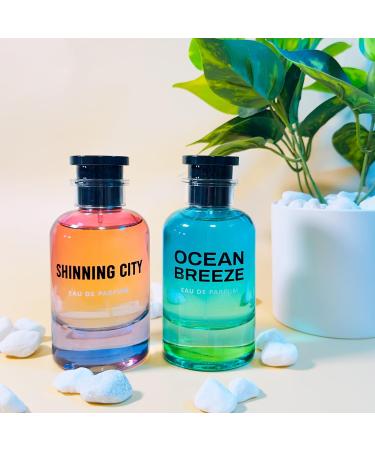 Ocean Breeze & Shinning City Perfumes By Emper - 3.4fl oz 100ml Each - Unisex Eau de Parfum - Pack of 2 Refreshing and Revitalizing Fragrances. - Buy Online on GoSupps.com