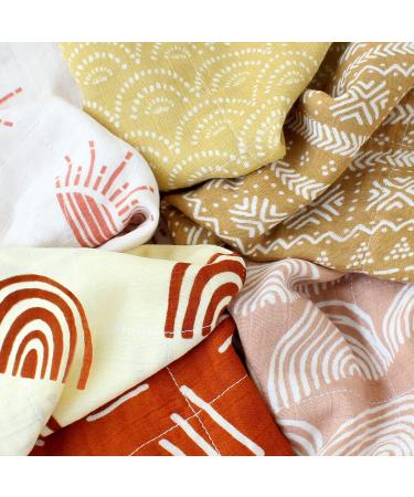 Lifetree Baby Muslin Washcloths - 6 Soft Bamboo Cotton Towels for Boys & Girls (26x26 cm) - Ideal Children's Cloths - Buy Online on GoSupps.com