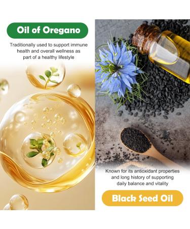 Oil of Oregano with Black Seed Oil Softgels 300 Count 2 in 1 Organic Oregano Capsules for Digestive & Immune Support Carvacrol & Thymoquinone Plant Based Non-GMO Gluten Free - Buy Online on GoSupps.com