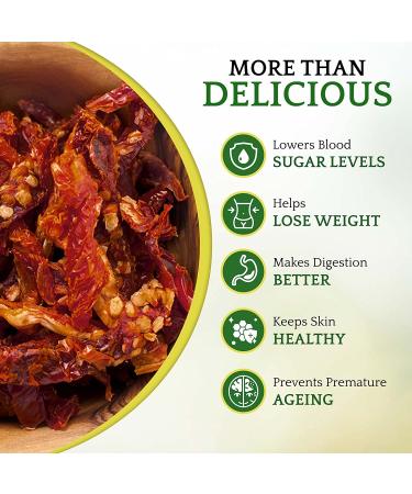 Sunbest Natural Julienned Sun Dried Tomatoes - Ready-to-Eat Fresh Mix for Cooking and Snacking - Non-GMO, Kosher, Vegan - 2 lbs - Buy Online on GoSupps.com