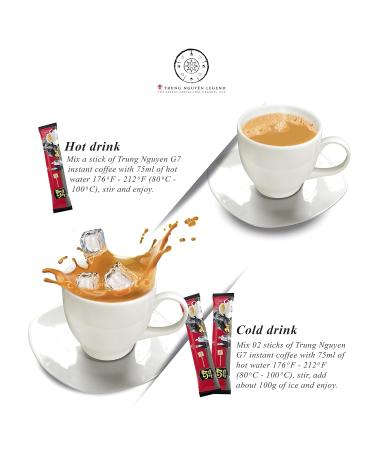 TRUNG NGUYEN G7 3-IN-1 Instant Coffee - Strong Vietnamese Coffee with Non-dairy Creamer and Sugar - 50 Sachets, Traditional Flavor and Aroma - Buy Online on GoSupps.com