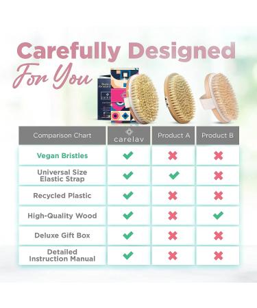 Premium 100% Vegan Oval Dry Brush for Skin Detox and Cellulite Exfoliation - Medium Bristles for Lymphatic Drainage - Deluxe Gift Box for Women - Buy Online on GoSupps.com