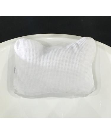 Super Soft Bath Pillow with Suction Cups White - Removable and Washable Cover