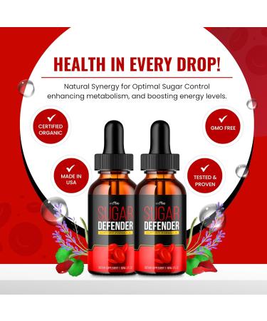 Sugar Defender Drops - Maximum Strength Supplement with Hawthorn Berry | Official Formula & Reviews | 24 servings - Buy Online on GoSupps.com