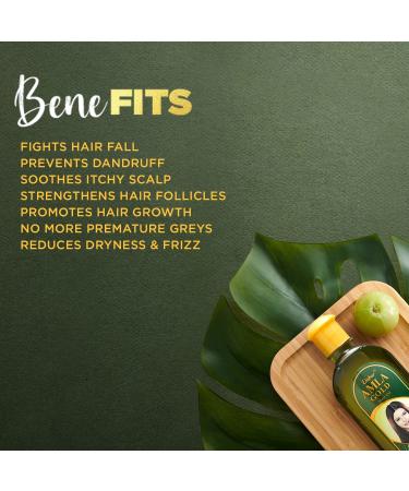 Dabur Amla Gold Hair Oil - Moisturizing Hair Serum with Amla, Almond, and Henna - 6.76 Fl Oz - Natural Hair Treatment for Women - Buy Online on GoSupps.com