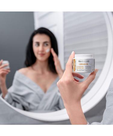 RevitaLAB - Moisturizing and anti-aging collagen day and night cream enriched with hyaluronic acid coenzyme Q10 argan oil and UVA/UVB filter for people aged 40 to 55 50 ml - Buy Online on GoSupps.com