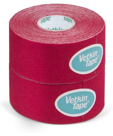Vetkintape Kinesiology Tape for Animals - Red (3cm x 5m) | Latex-Free T V-Certified Kinesiotape for Horses & Dogs | 25% Stronger Adhesive | Pack of 2 Rollers - Buy Online on GoSupps.com