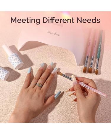 MelodySusie Kolinsky Acrylic Nail Brush - Professional Size 8 Glitter Brush for Nail Art - Aurora Collection - Buy Online on GoSupps.com