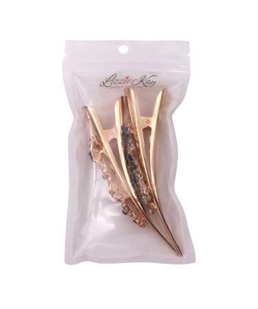 2pcs Boho Iris Dragonfly Hair Clips - Long Duckbill Beak Gold Tone Metal Hair Accessories for Women - Buy Online on GoSupps.com