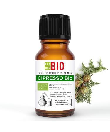 Cypress Oil Organic Essential Oil 100% Pure 10 ml - Aromatherapy Cosmetic Therapeutic - Laboratory Organic Cypress 10 ml (Pack of 1)