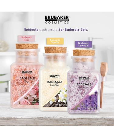 Brubaker Swimming Salt 3x400g - Lavender Fragrance - Wellness Bathing Additive with Flowers & Natural Extracts - Relaxation & Body Care with Wood Measuring Spoon - Buy Online on GoSupps.com