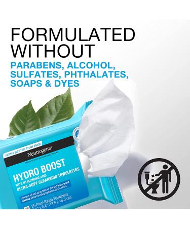 Neutrogena HydroBoost Hyaluronic Acid Makeup Remover Wipes - 25 ct - Buy Online on GoSupps.com