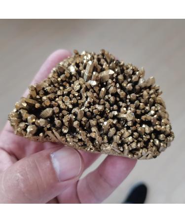 Natural Crystal Rough Decorative Ornaments Natural Cluster Electroplate Gold Silver Specimen Stone PointsRaw Stone Home Decor Gift (Size : 130-170g) (Size : 220-260g) - Buy Online on GoSupps.com
