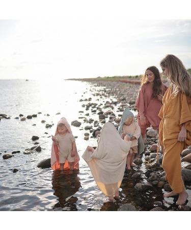 mushie Baby Hooded Towel | Organic Cotton (Pearl) - Buy Online on GoSupps.com