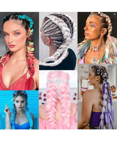 Melisay 5 Packs Jumbo Braids Hair - 24 Ombre Kanekalon Extensions | Afro Hair for Box Braids - Black to Red Brown - Buy Online on GoSupps.com