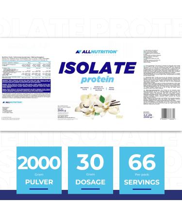 Allnutrition Isolate Protein Vanilla - 2000g - Buy Online on GoSupps.com