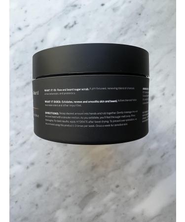 Stubble & Stache Exfoliating Probiotic Charcoal Sugar Scrub for Men - Deep Cleanse Natural Pore Minimizer Pre-Shave Wash Daily Use - 3.4 fl oz - Buy Online on GoSupps.com