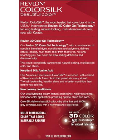 Revlon Colorsilk Permanent Hair Colour Medium Red Brown 44 - 1.00g (Pack of 1) - Buy Online on GoSupps.com