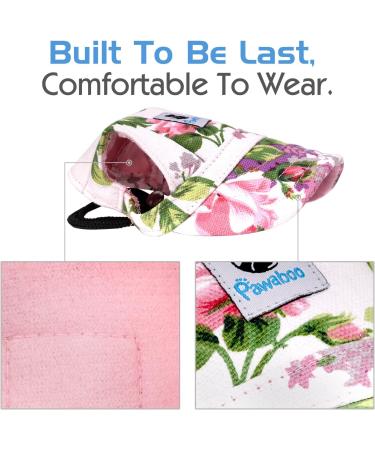 Pawaboo Dog Baseball Cap | Adjustable Sun Protection Hat for Puppies | Floral Violet Design | International Shipping Available - Buy Online on GoSupps.com