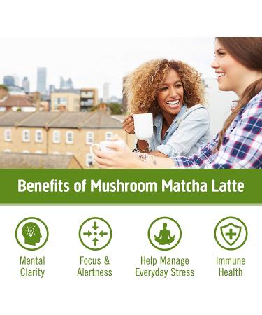 Om Mushrooms Mushroom Powered Matcha Latte Blend 10 Packets 0.28 oz (8 g) Each - Buy Online on GoSupps.com