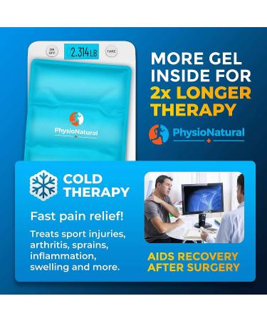 Large Flexible Gel Ice Pack & Wrap for Instant Pain Relief - Cold Therapy for Hips, Shoulders, Elbow, Back, Knees - Ideal for Injuries, Swelling, Arthritis, Bruises & Sprains - Buy Online on GoSupps.com