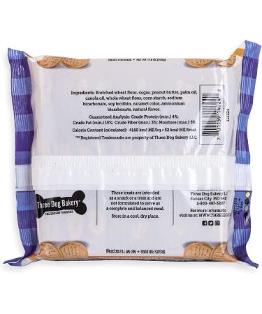 Three Dog Bakery Puppy Butters Peanut Butter Sandwich Dog Cookies White - Buy Online on GoSupps.com