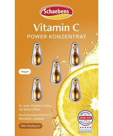 Schaebens Vitamin C Power Concentrate more vitality & glow with almond oil and jojoba oil for all skin types vegan
