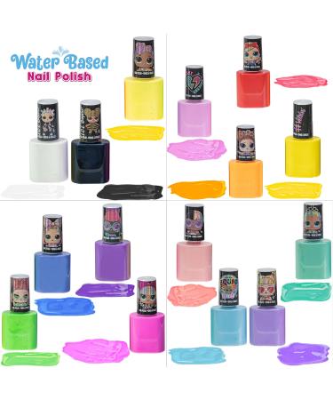 L.O.L Surprise! Tie-Dye Nail Art Set - 19-Piece Non-Toxic Nail Polish & Accessories for Kids (Ages 5+) - Perfect for Slumber Parties & Mani/Pedi Days - International Shipping Available - Buy Online on GoSupps.com