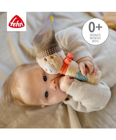 Fehn Stabgreifling B r | Motoric Baby Toy for Motor Skills & Senses | Cuddly Rattle & Squeaky Gift for 0+ Months - Buy Online on GoSupps.com