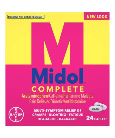 Midol Complete Caplets 24-Count (Pack of 2) Packaging May Vary