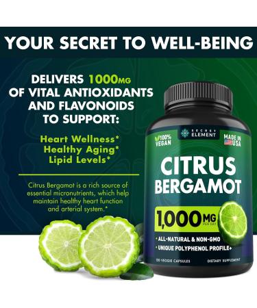 (2 PACK) Citrus Bergamot Extract 1000mg - Citrus Bergamot Supplement for Circulatory Health Immunity and Graceful Aging - 2x the potency of Citrus Bergamot 500mg - 240 Vegan Citrus Bergamot Capsules 120 Count (Pack of 2) - Buy Online on GoSupps.com