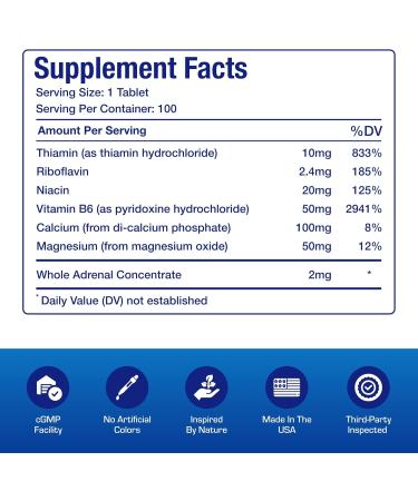 Calcium Magnesium B6 Supplement - Clinically Formulated Vitamin B6 50mg Complex for Energy Metabolism Krebs Cycle Heart Bone and Nerve Support with B1 B2 Niacin and Potassium (100 Servings) - Buy Online on GoSupps.com